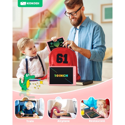 Kids Toys – Tablette d'écriture LCD de 10&nbsp;po, jouets pour garçons de 3 4 5 6 ans, cadeaux pour filles de 3 à 6 ans, jouets éducatifs de voyage