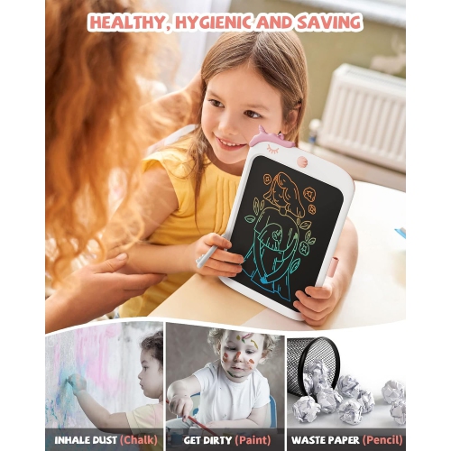 LCD – Planche d'emballage pour enfants, tablette à dessin 10&nbsp;po avec fonction de verrouillage, effaçable, portatif, jouets éducatifs à offrir à