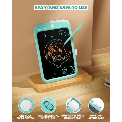 LCD – Planche d'emballage pour enfants, tablette à dessin avec verrou 10 po, effaçable, portatif, jouets éducatifs à offrir à un enfant de 3-6