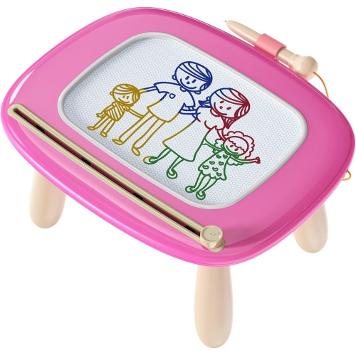 Toys Gift for 1 2 Year Old Toddler Boy Girl, Magnetic Drawing Board for Preschool Learning and Educational Toys, Doodle Board for Baby Kids, Rose Red