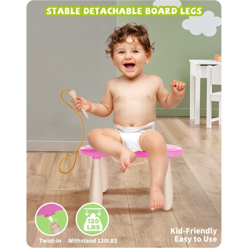 Toys Gift for 1 2 Year Old Toddler Boy Girl, Magnetic Drawing Board for Preschool Learning and Educational Toys, Doodle Board for Baby Kids, Rose Red