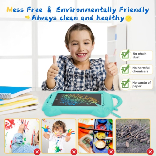 LCD – Tablette d'écriture pour jouets pour tout-petits, bloc à dessin bleu de 15&nbsp;po, idées-cadeaux pour les enfants, tablette à dessin pour les