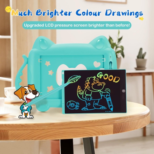 LCD – Tablette d'écriture pour jouets pour tout-petits, bloc à dessin bleu de 15&nbsp;po, idées-cadeaux pour les enfants, tablette à dessin pour les