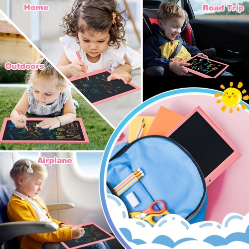LCD Writing Tablet for Kids Toddler Toys, 15 Inch Drawing Pad Blue, Doodle Board Gifts for Kids, Drawing Tablet for 3-6 Years Old,15'' Pink