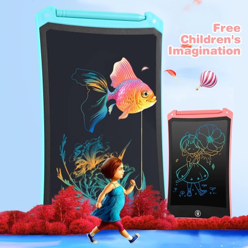 LCD Writing Tablet for Kids Toddler Toys, 15 Inch Drawing Pad Blue, Doodle Board Gifts for Kids, Drawing Tablet for 3-6 Years Old,8.5'' Pink&blue