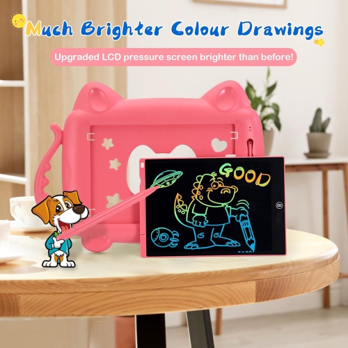 LCD – Tablette d'écriture pour jouets pour tout-petits, bloc à dessin bleu de 15&nbsp;po, idées-cadeaux pour les enfants, tablette à dessin pour les
