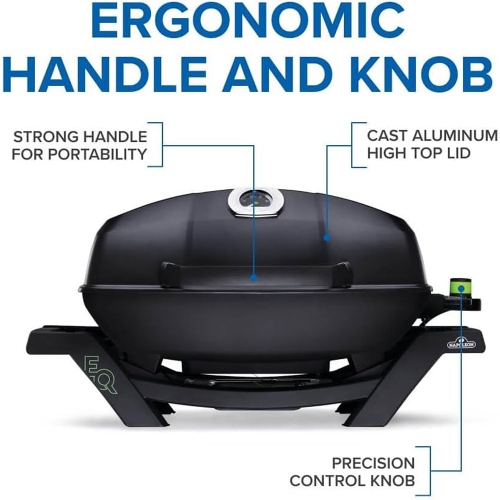 Barbecue électrique portatif TravelQ PRO285E de Napoleon, 1500&nbsp;W, surface de cuisson de 285 in², grilles en fonte, indicateur de température,