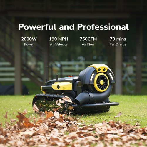 YARBO 4-in-1 Modular Robotics Lawn Mower, Snow Blower & Blower with AI Multi-Zone Mapping, RTK Navigation & Auto-Charging