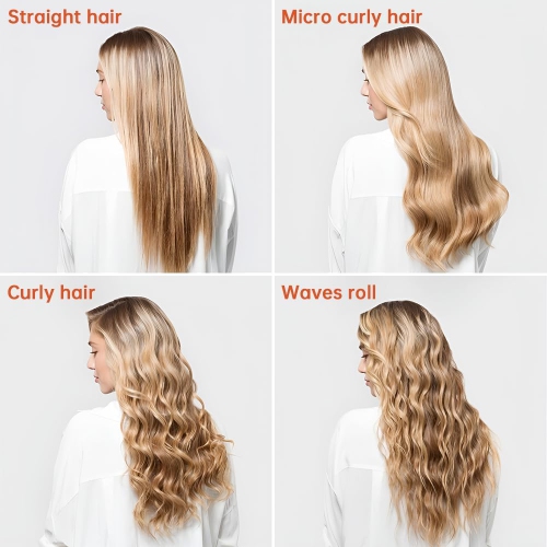 Brosse à friser,Brosse à friser rechargeable sans fil,Fer rond chauffant anti-calcaire,Pour cheveux courts et longs,Fer plat chauffant pour les