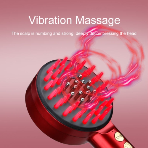 Electric Infrared Hair Growth Comb Hair Anti-Loss Massage Red Blue Light Therapy Hair Growth Brush EMS Massage Scalp Comb