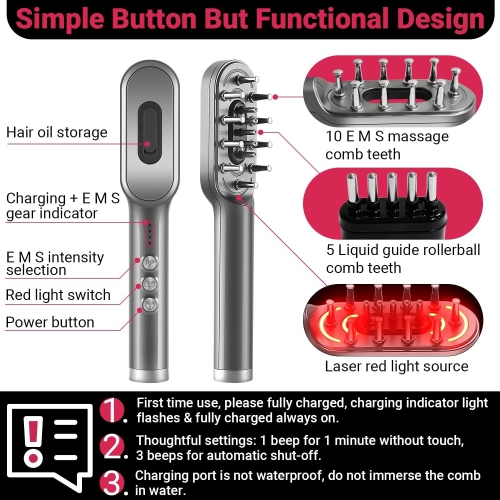 Laser Therapy Hair Growth Comb,Laser Red Light Therapy Comb for Hair Loss & Growth,Alopecia and Scalp Care for Women Men