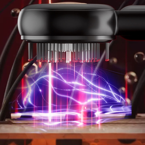 Electric EMS Microcurrent Massage Comb,Scalp Massager with Detachable Hair Oil Applicator,Red Light Therapy Comb for Hair Growth Hair Care