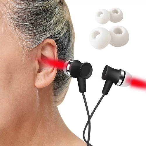 Tinnitus Relief Earplug 650nm Cold Laser Red Light Therapy Nasal Rhinitis Relief