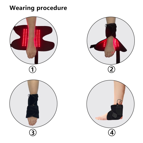 1PCS Red Light Therapy Foot Ankle Strap,660nm & 850nm Light Therapy for Feet Leg Wrist Pain Relief,Red Light Wrap Infrared Lamp Pad