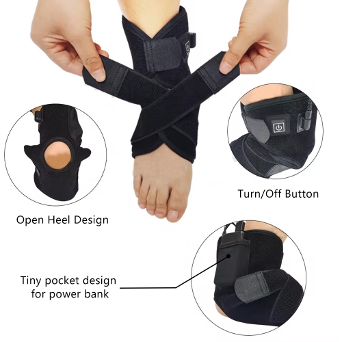 1PCS Red Light Therapy Foot Ankle Strap,660nm & 850nm Light Therapy for Feet Leg Wrist Pain Relief,Red Light Wrap Infrared Lamp Pad