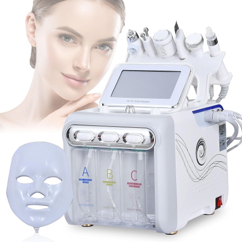 Hydrogen Oxygen 7 in 1 Facial Care Machine with Mask,Multifunctional Face Skin Care Device,Beauty Device for Beauty Salon Skincare