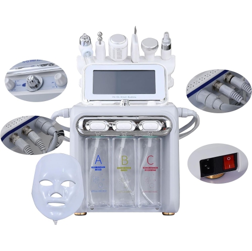 Hydrogen Oxygen 7 in 1 Facial Care Machine with Mask,Multifunctional Face Skin Care Device,Beauty Device for Beauty Salon Skincare