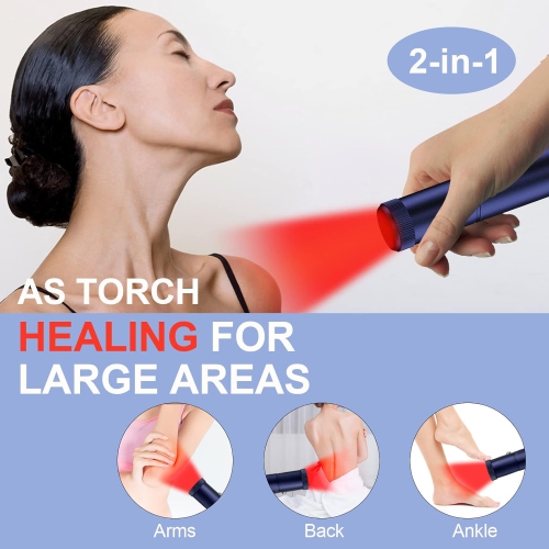 Red Light Therapy Device,Cold Sore Canker Sore Treatment Device,Infrared Light Therapy Device for Nose Ear Body Pain Relief