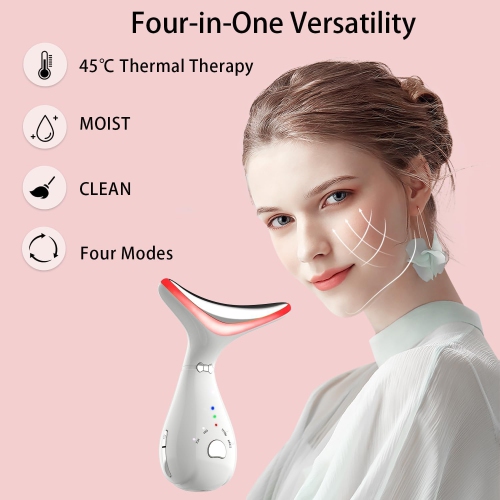 Red Light Therapy Beauty Device for Face & Neck,Microcurrent Facial Wand,Multifunctional Facial Skin Care Device,Face Lifting Facial Beauty Machine