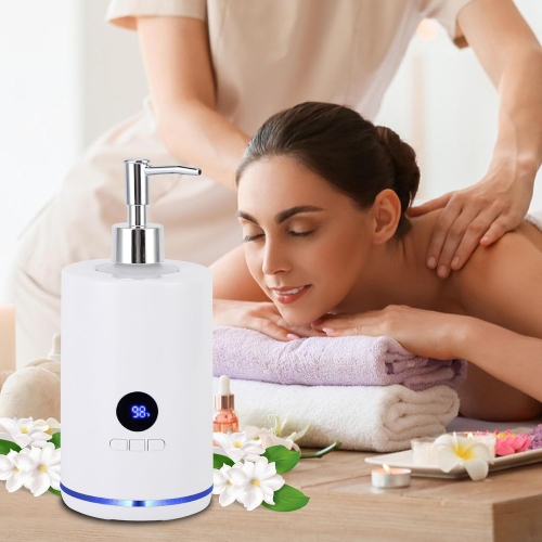 Massage Oil Warmer,Electric Lotion Warmer Bottle,Digital Display,Rapid Heating,Automatic Massage Oil Warmer for Home Salon Spa Massage