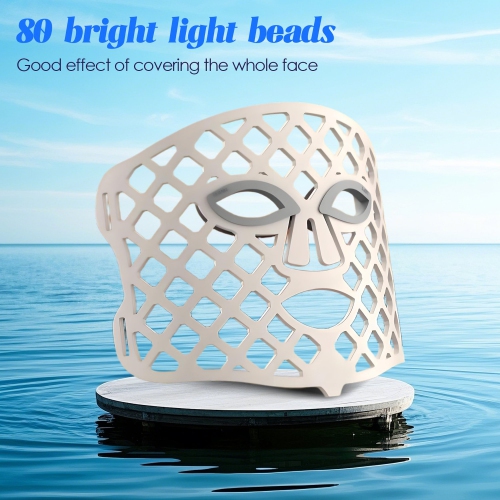 Beauty LED Mask,Red Light & Infrared Light Therapy Face Mask for Wrinkles,LED Mask for Facial Skincare,Portable Face Mask for Home Use and Travel