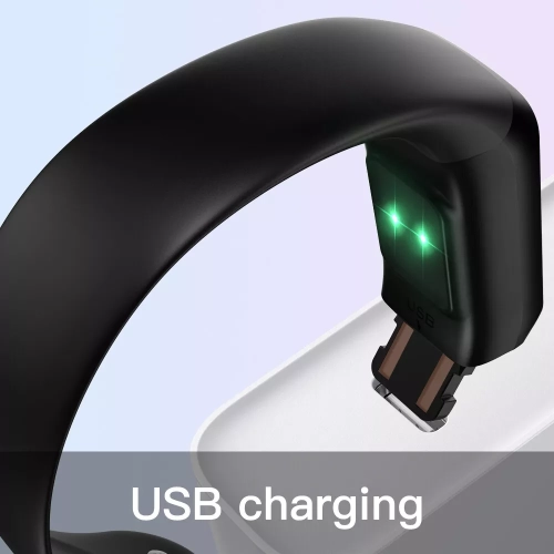 Smart Watch Band Black Heart Rate Blood Pressure Fitness Tracker Health Monitor