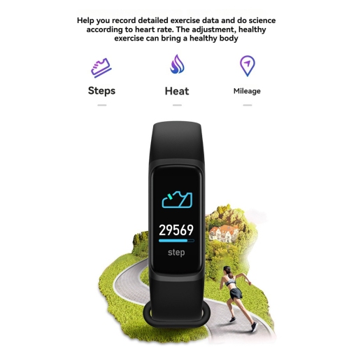 Smart Watch Band Black Heart Rate Blood Pressure Fitness Tracker Health Monitor