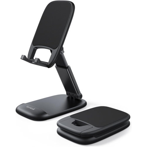 Image 1 de 5.. Lamicall – Support pour téléphone cellulaire à hauteur réglable – noir