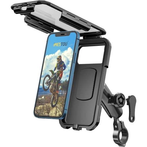 Image 1 de 5.. Support de téléphone étanche pour moto d'iMESTOU - Noir