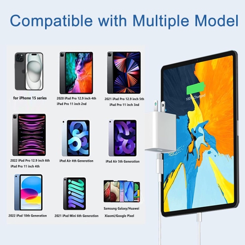 2 PACK of 20W Fast iPhone Charger fir iPhone 15 and 16 Series, 20W Fast Wall Charger Power Adapter for iPad Pro 12.9/11 inch, for iPad Air 5th/4th