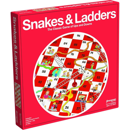 Image 1 de 2.. Pressman Toys – Jeu Serpents et échelles, Serpents et échelles