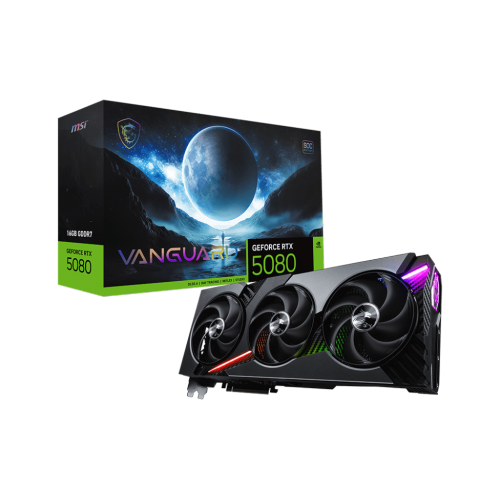MSI  Gaming Rtx 5080 16G Vanguard Soc Graphics Card (16GB Gddr7, 256-Bit, Extreme Clock 2745 Mhz, Displayport X 3 2.1A, HDMI 2.1B, Nvidia Blackwell