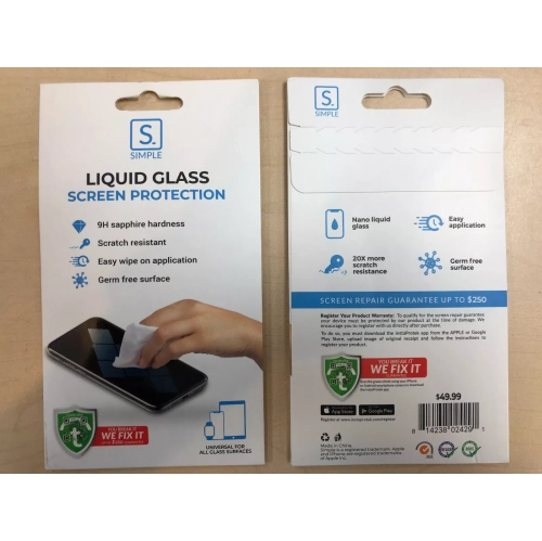 T-Mobile Simple Universal Liquid Glass Wipe Screen Protection - Clear