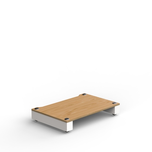 BLOK Stax 2G - Base Shelf Component - Satin White/Natural Ash