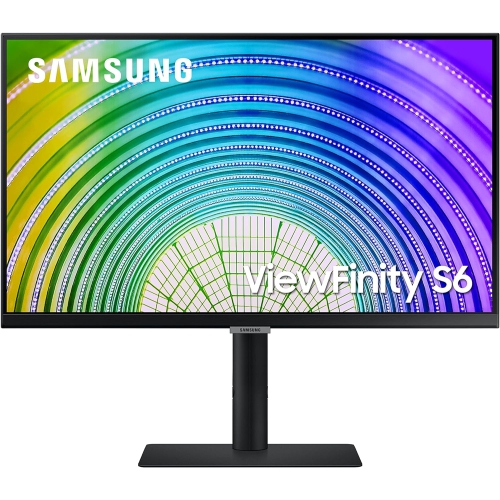 SAMSUNG  Refurbished (Good) - 24" Wqhd Ips Ultra-Thin Professional Monitor With Height Adjustment (Ls24A608Ucnxgo) - In Black