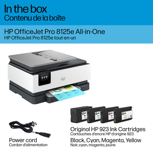 HP OfficeJet Pro 8125e Wireless All-In-One Inkjet Printer - HP Instant Ink 3-Month Free Trial Included*