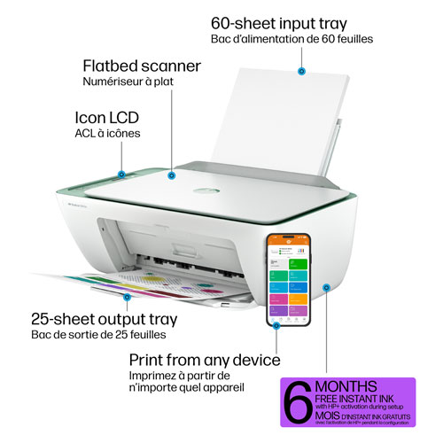 Imprimante à jet d'encre tout-en-un sans fil DeskJet 2842e de HP