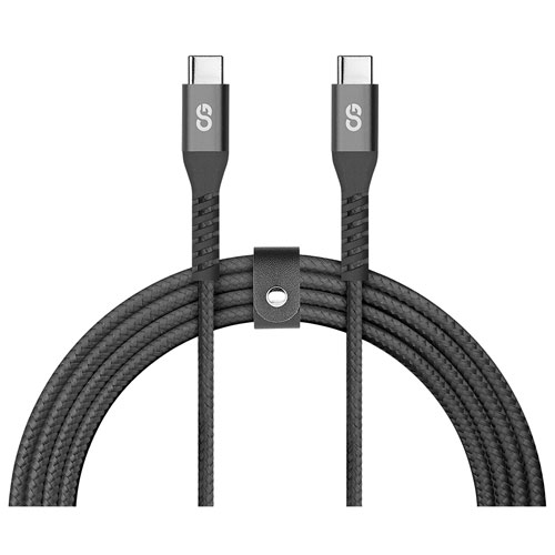 LOGiiX Vibrance 1.2m Braided USB-C to USB-C Cable - Black
