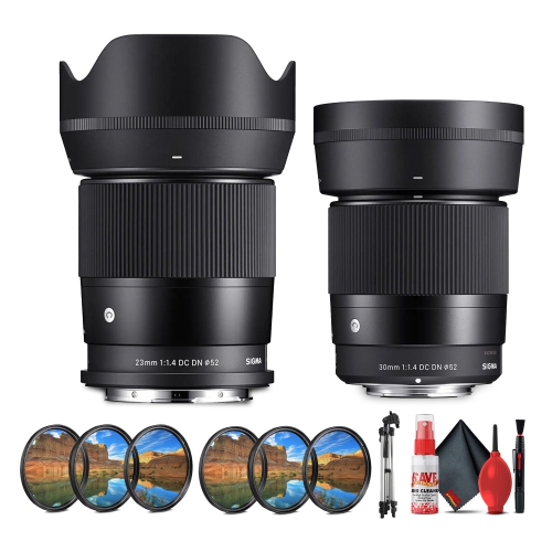 Sigma 23 1.4 and 30 1.4 Canon RF Mount Double Lens Bundle
