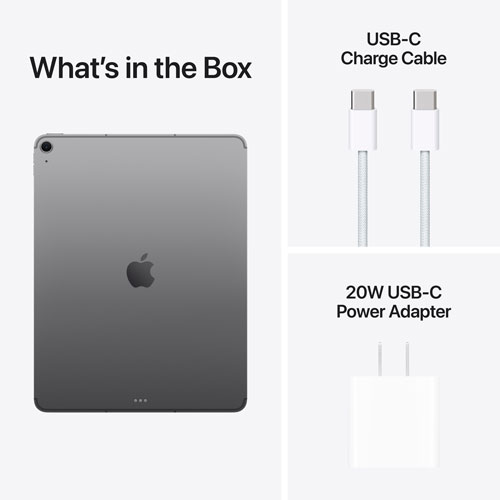 TELUS Apple iPad Air M3 13" 128GB with Wi-Fi 6E & 5G (7th Generation) - Space Grey - Monthly Financing