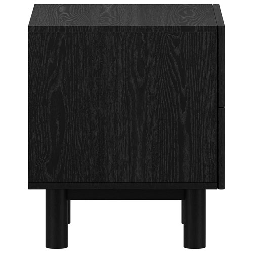 !Nspire Contemporary Square 2-Drawer Accent Table - Black