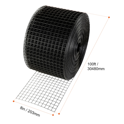 VEVOR 8 inch x 100ft Solar Panel Bird Guard, Critter Guard Roll Kit with 100pcs Aluminum Alloy Fasteners, Solar Panel Guard with Rust-proof PVC