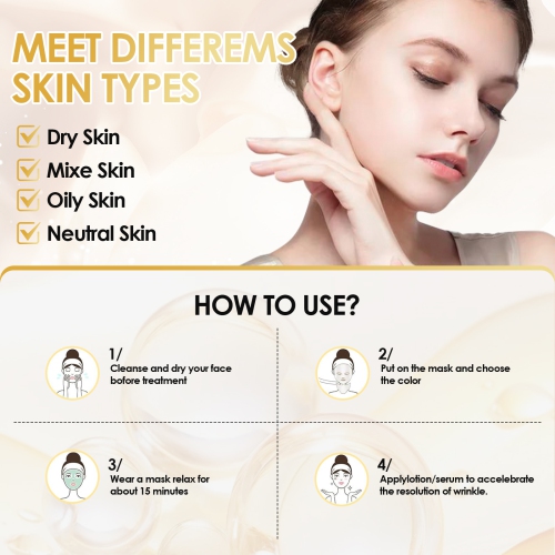 Seven-Color Spectrometer, Home-Use Facial Led Photon Rejuvenation Mask, Radio Frequency Wrinkle Removal