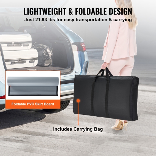 VEVOR 35.43" x 19.29" x 37.01" Portable Tradeshow Podium Table, Display Exhibition Counter Stand Booth Fair with Wall, Foldable Promotion Retail Bar