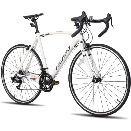 Image 1 de 7.. Vélo de route Hiland Alliance 700c pour adultes, groupe motopropulseur à 14 vitesses pour hommes et femmes, cadre en aluminium léger, vélo City