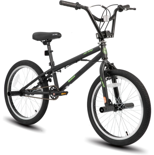 Hiland Redeem 20&nbsp;po – BMX Freestyle pour enfants, vélo BMX pour débutants à cyclistes avancés avec gyroscope à 360 degrés et 4 chevilles, noir