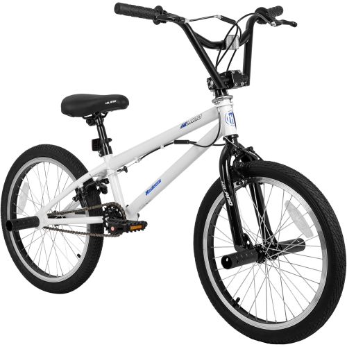 Hiland Redeem 20&nbsp;po – BMX Freestyle pour enfants, vélo BMX pour débutants à cyclistes avancés avec gyroscope à 360 degrés et 4 chevilles, blanc