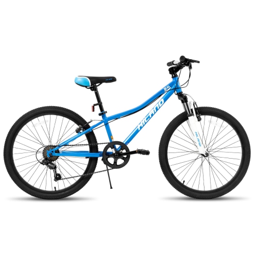 Vélo de montagne Hiland Climber pour enfants de 24 po pour enfants de 8-12 à 7 ans, vélo pour filles bleu
