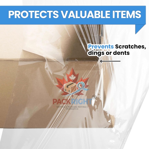 Industrial Grade Heavy Duty Clear Stretch Wrap Film - 6 Roll/Case - 19.6 Inches X 1420ft