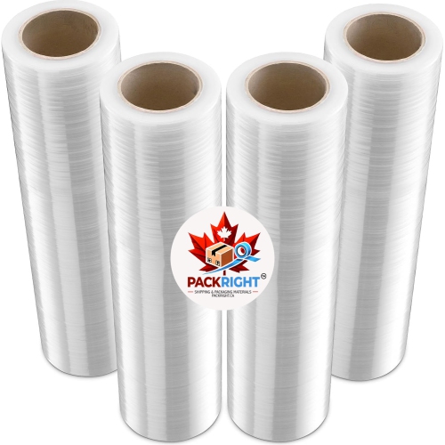 Industrial Grade Heavy Duty Clear Stretch Wrap Film - 6 Roll/Case - 19.6 Inches X 1420ft